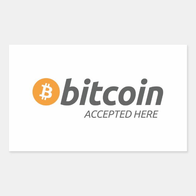 Bitcoin Accepted Here Sticker (Front)