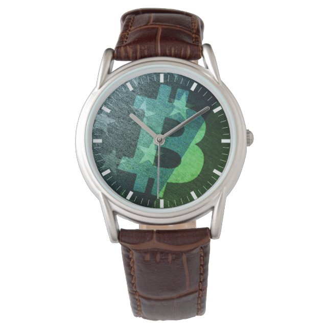 Bitcoin America ₿  (Green) Watch (Front)