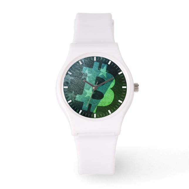 Bitcoin America ₿  (Green) Watch (Front)