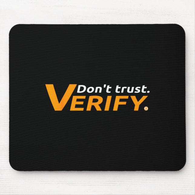 Bitcoin And Crypto As Money Payment - Don't Trust, Mouse Mat (Front)