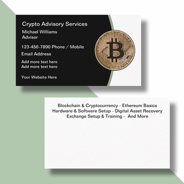 Bitcoin And Cryto Ethereum Services Business Cards (Creator Uploaded)