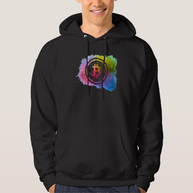 Bitcoin Art Trader Miner Hodl Token Crypto Hoodie (Front)