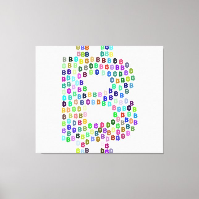 bitcoin art wall  canvas print (Front)