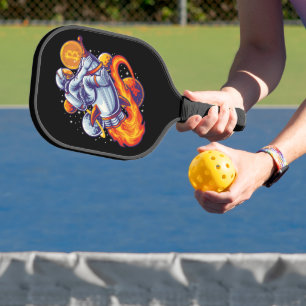 Bitcoin Astronaut - Bit Me QR Code We Accept Btc Pickleball Paddle