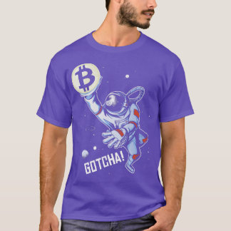 Bitcoin Astronaut In Crypto Universe Plays Basketb T-Shirt