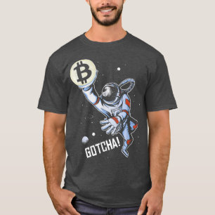 Bitcoin Astronaut In Crypto Universe Plays Basketb T-Shirt