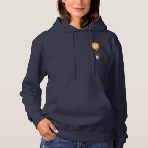 Bitcoin Astronaut to the moon - Btc Crypto Hoodie
