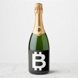 Bitcoin B Cool Sparkling Wine Label