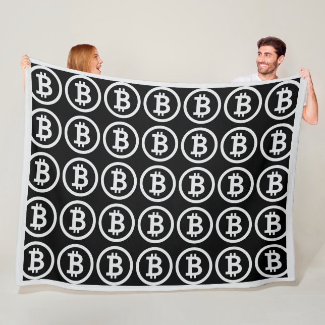 Bitcoin B Dollar Sign Crypto Fleece Blanket (In Situ)