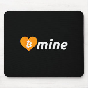 Bitcoin B Mine Cryptocurrency Valentines Day Btc  Mouse Mat