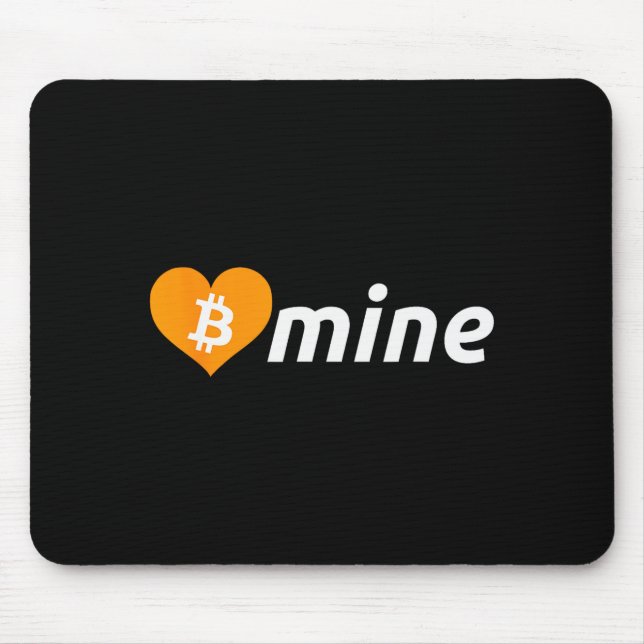 Bitcoin B Mine Cryptocurrency Valentines Day Btc  Mouse Mat (Front)