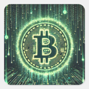 Bitcoin becoming the real matrix? square sticker