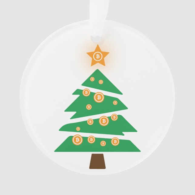 Bitcoin Bitmas Tree Ornament (Front)