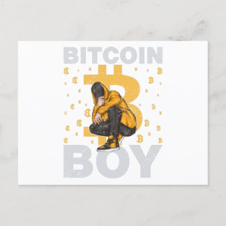 Bitcoin Boy Postcard