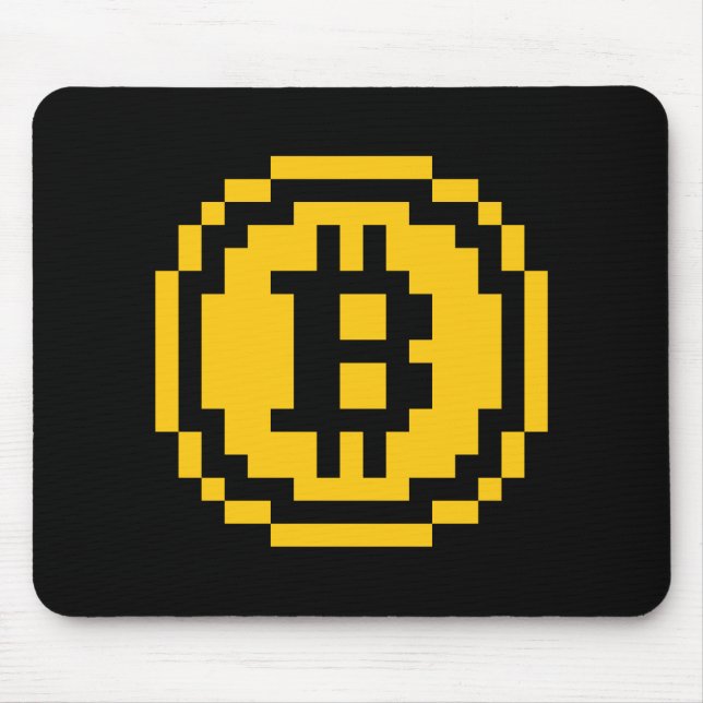 Bitcoin BTC 8-Bit Logo | Mousepad (Front)
