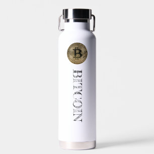 Bitcoin BTC Crypto Digital Logo Water Bottle