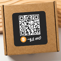 Bitcoin (BTC) Wallet QR Code Sticker - Square