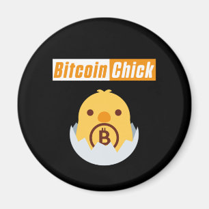 Bitcoin Chick Crypto BTC Cryptocurrency Miner Gift Magnet