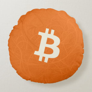 Bitcoin Classic Orange (Neuron) Round Cushion