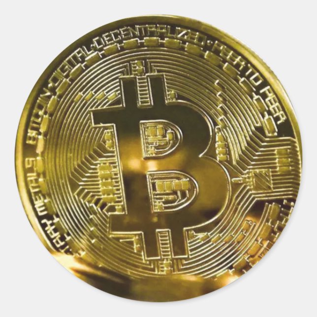 bitcoin classic round sticker (Front)
