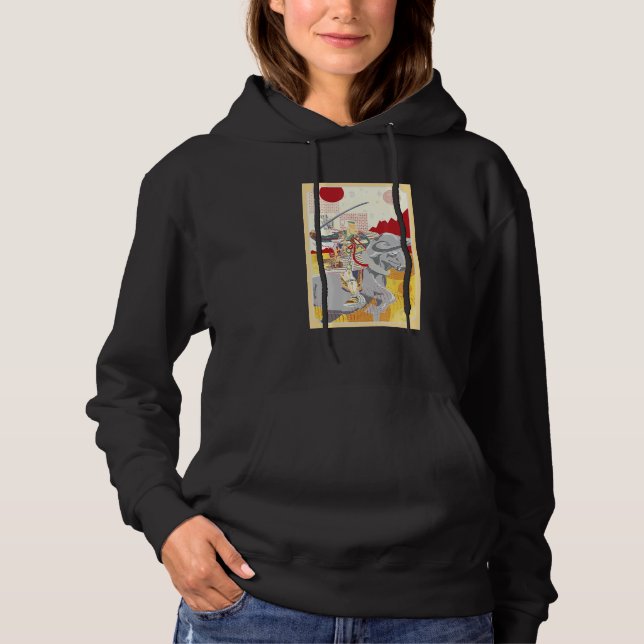 Bitcoin Crypto Samurai Cryptocurrency Digital Curr Hoodie (Front)