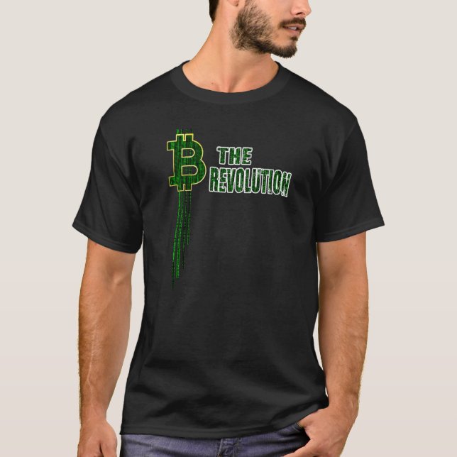 Bitcoin Crypto Wallet Mining Graphics Card Code T-Shirt (Front)