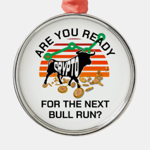 Bitcoin CRYPTOcurrency BULL RUN Metal Tree Decoration