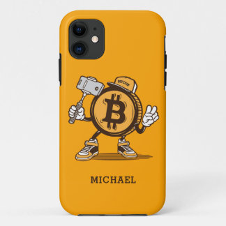 Bitcoin Cryptocurrency Funny Cartoon Personalised  iPhone 11 Case