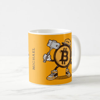 Bitcoin Cryptocurrency Funny Cartoon Personalised Coffee Mug