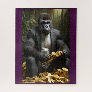 Bitcoin Cryptocurrency HODL Ape Jigsaw Puzzle