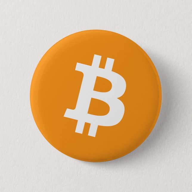 Bitcoin Cryptocurrency Logo 6 Cm Round Badge (Front)