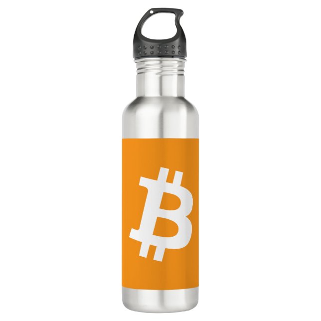 Bitcoin Cryptocurrency Logo 710 Ml Water Bottle (Front)