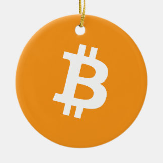 Bitcoin Cryptocurrency Logo Ceramic Tree Decoration