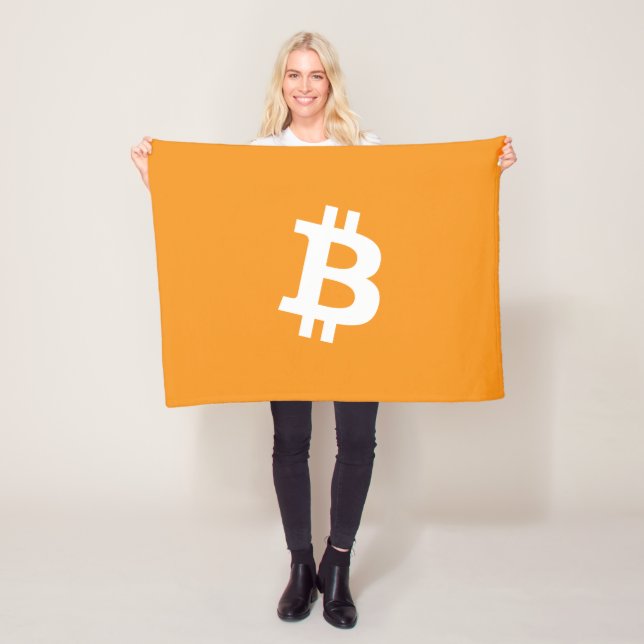 Bitcoin Cryptocurrency Logo Fleece Blanket (In Situ)