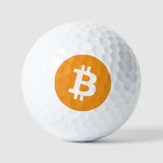 Bitcoin Cryptocurrency Logo Golf Balls