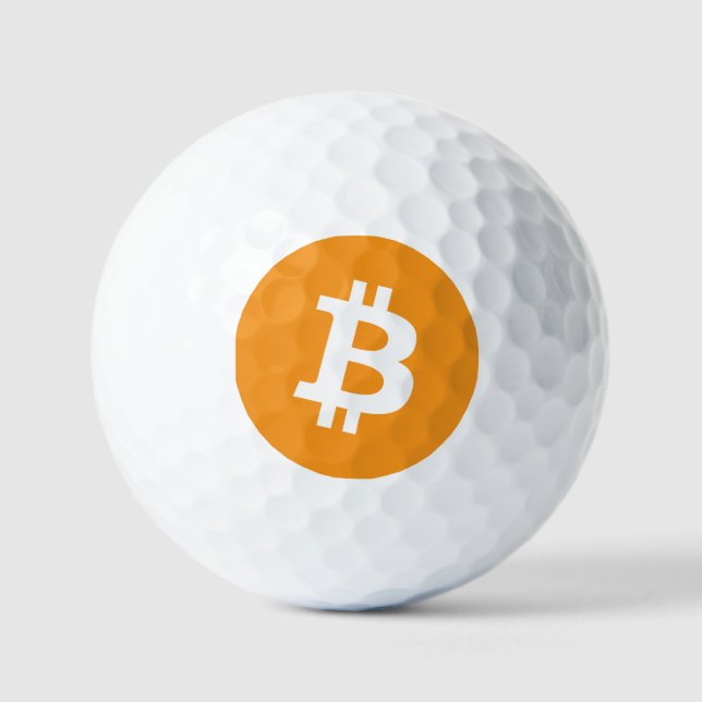 Bitcoin Cryptocurrency Logo Golf Balls (Front)