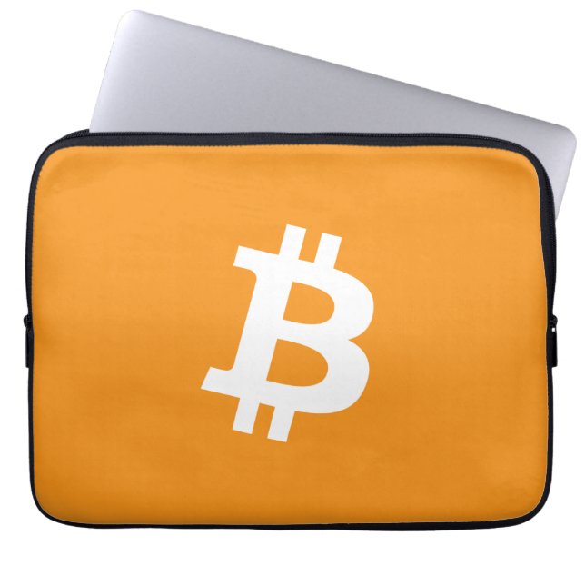 Bitcoin Cryptocurrency Logo Laptop Sleeve (Front)