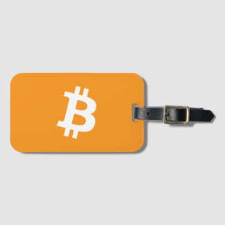 Bitcoin Cryptocurrency Logo Luggage Tag