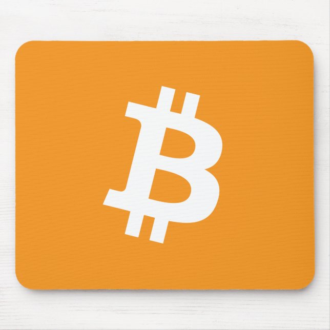 Bitcoin Cryptocurrency Logo Mouse Mat (Front)