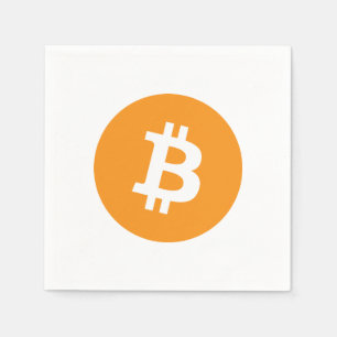 Bitcoin Cryptocurrency Logo Napkin
