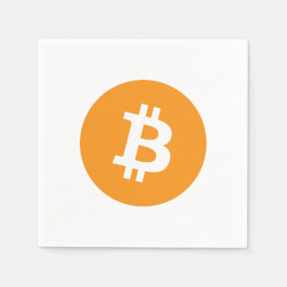 Bitcoin Cryptocurrency Logo Napkin