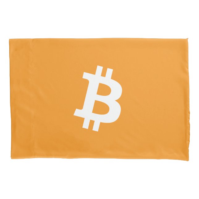 Bitcoin Cryptocurrency Logo Pillowcase (Front-Left)