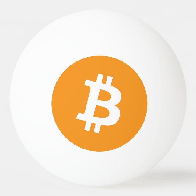 Bitcoin Cryptocurrency Logo Ping Pong Ball (Front)