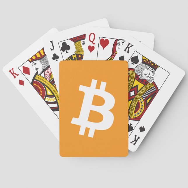 Bitcoin Cryptocurrency Logo Playing Cards (Back)