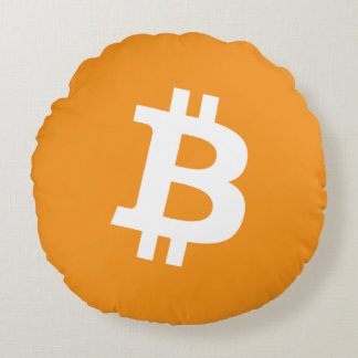 Bitcoin Cryptocurrency Logo Round Cushion