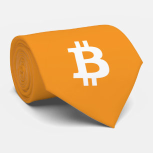Bitcoin Cryptocurrency Logo Tie