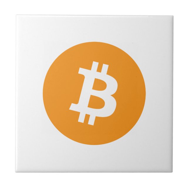 Bitcoin Cryptocurrency Logo Tile (Front)
