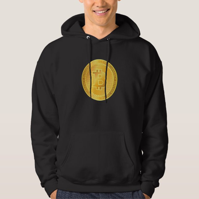 Bitcoin Cryptocurrency Trader Crypto Blockchain Bt Hoodie (Front)