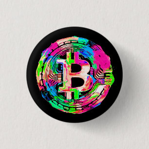 "Bitcoin Cypherpunk" Oil Painting 3 Cm Round Badge