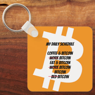 Bitcoin Daily Schedule Key Ring